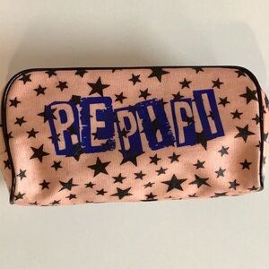 Pink Star Patterned Pouch